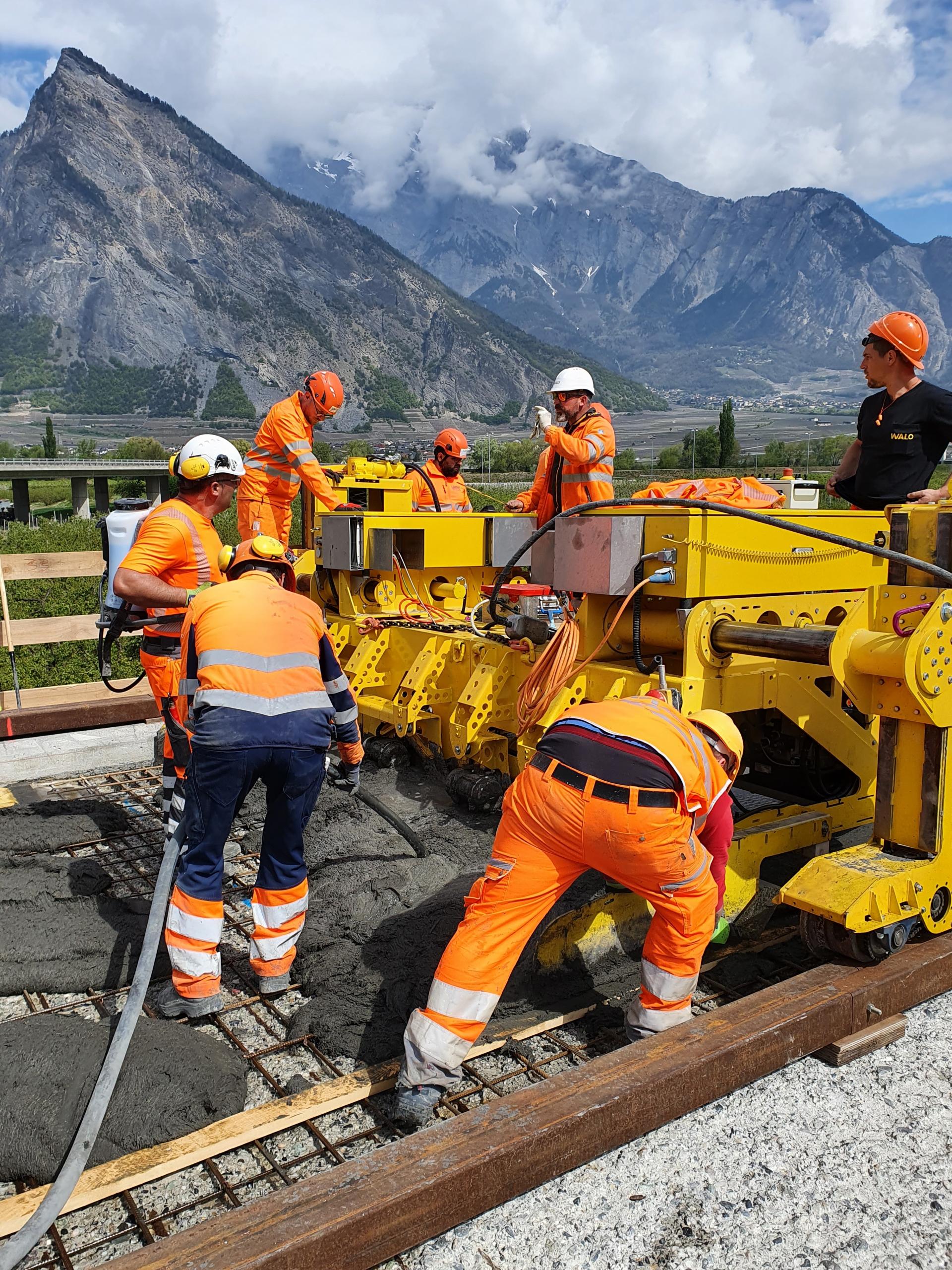 Bauarbeiten am Viaduc de Riddes